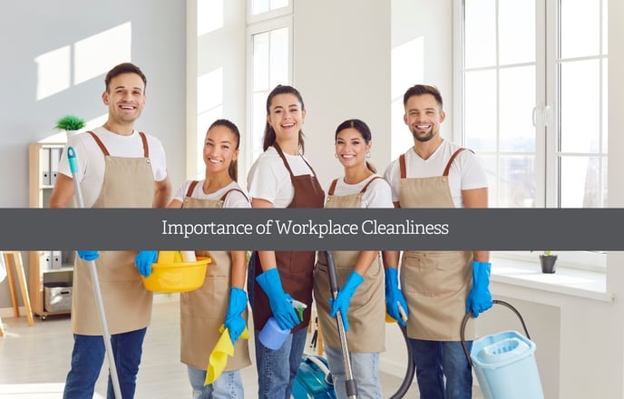 Team of professional cleaners why is workplace cleanliness so important